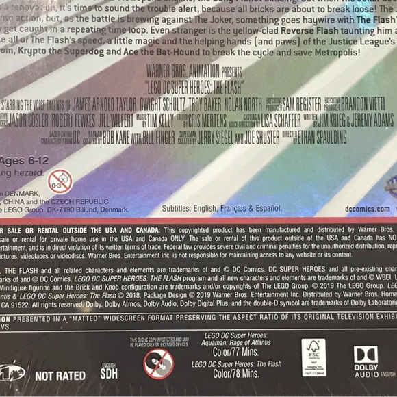 Lego DC Superheroes: Aquaman & The Flash Double Feature DVD & Green Lantern Fig - Picture 5 of 6